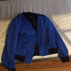 Forever 21 blue bomber jacket